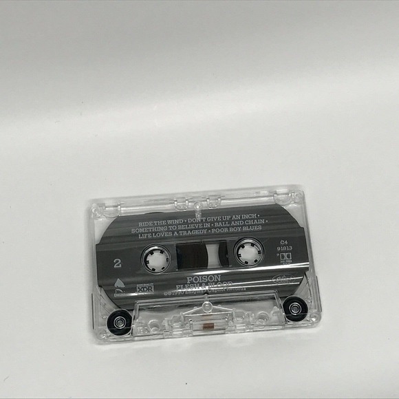 Poison Flesh & Blood Cassette ∙ 80s Hard Rock ∙ Classic Hair Band - Picture 5 of 9